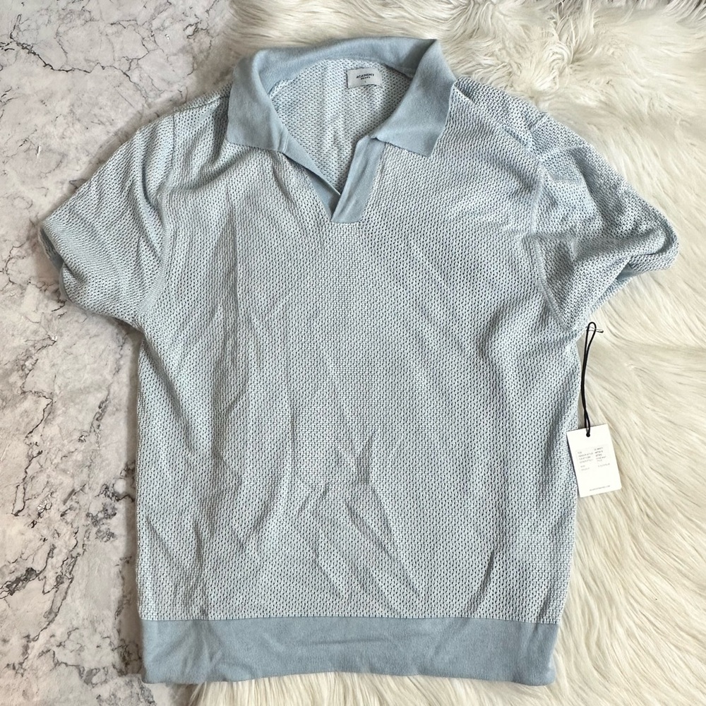 ACADEMY BRAND Pyne Knit Polo Shirt Large